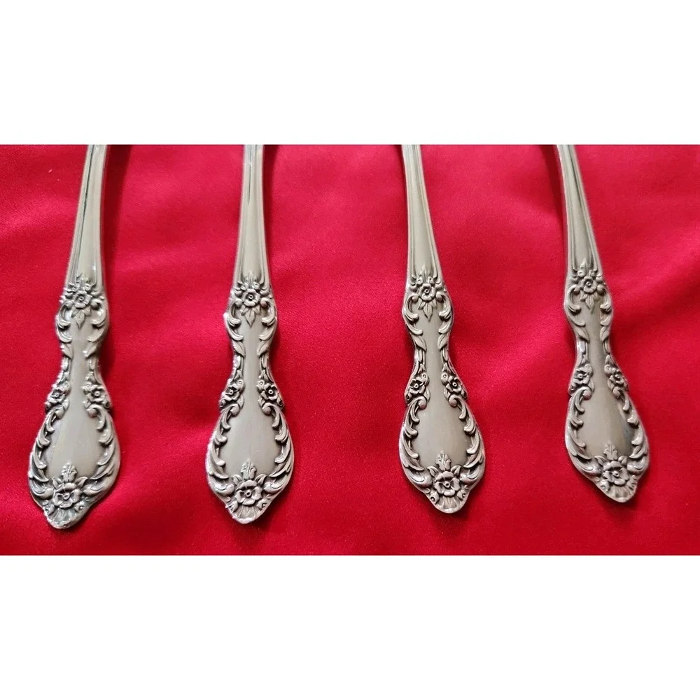 Wm Rogers Grand Elegance International Silver 1959 Soup Spoons Flatware Lot of 4